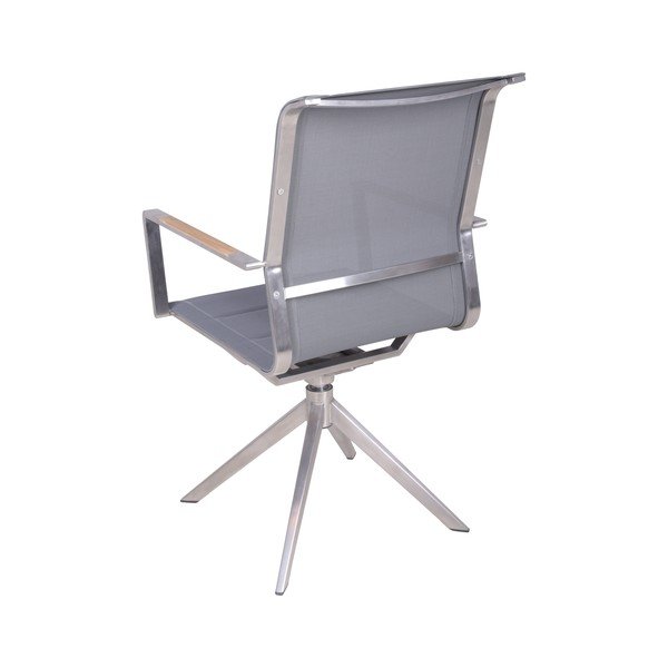 Siva metalna vrtna stolica Salida – Garden Pleasure-image-2