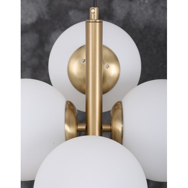 Bijela/u zlatnoj boji viseća svjetiljka sa staklenim sjenilom ø 15 cm Forte – Squid Lighting-image-3