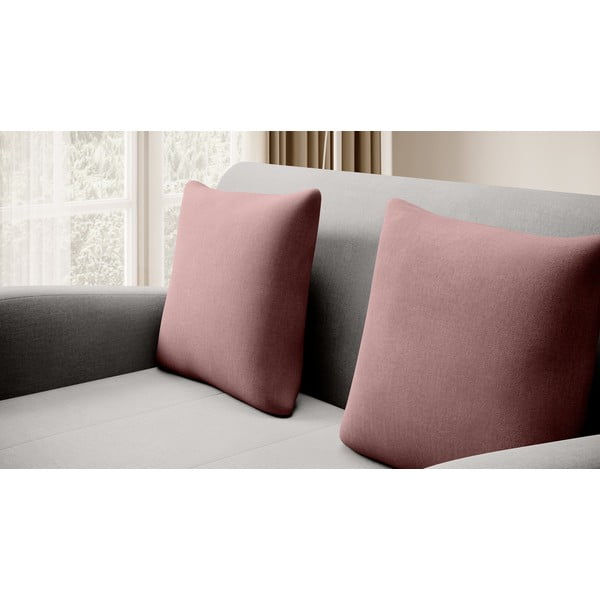 Ružičasta/svijetlo siva baršunasti sklopiva sofa 130 cm Ario – ELTAP-image-4