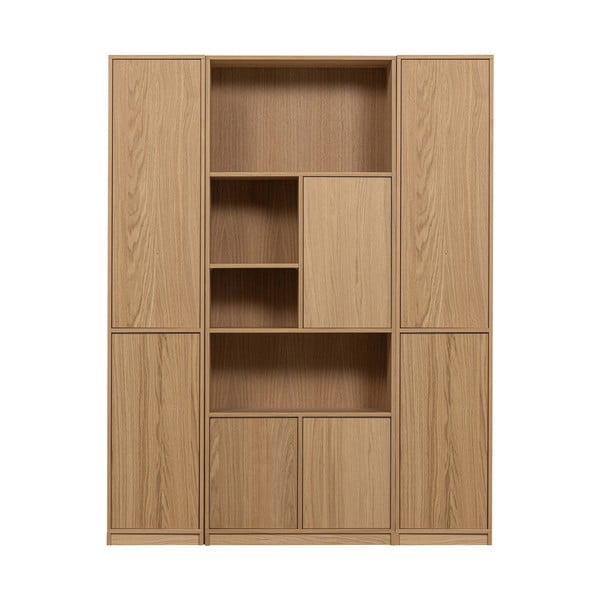 Modularna biblioteka u dekoru hrasta u prirodnoj boji 157x199 cm Modulair – vtwonen