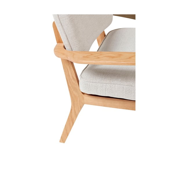 Siva fotelja sa hrastovom konstrukcijom Hübsch Haze-image-3