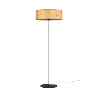Bež podna lampa od drvenog furnira Bulb Attack Ocho XL, ⌀ 45 cm
