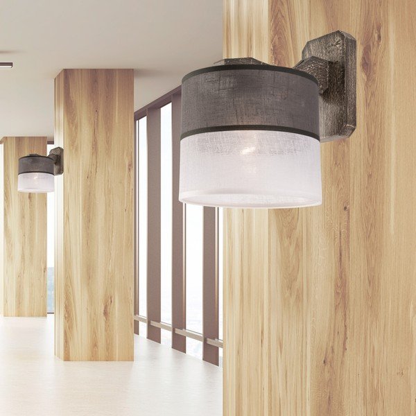 Siva zidna lampa ø 16 cm Andrea – LAMKUR-image-2