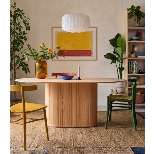 Blagovaonski stol s pločom stola u dekoru hrasta 95x180 cm Nola – Unique Furniture-image-3