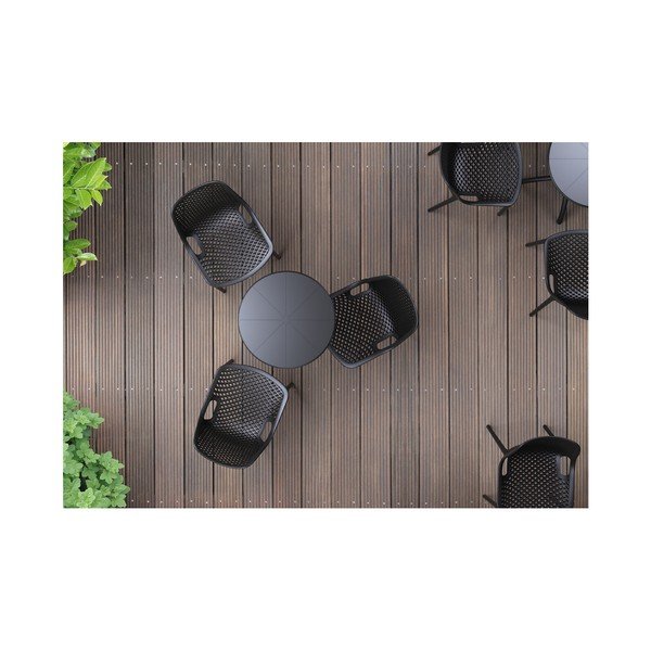 Set od 4 crne vrtne stolice Resol Grid Simple-image-3