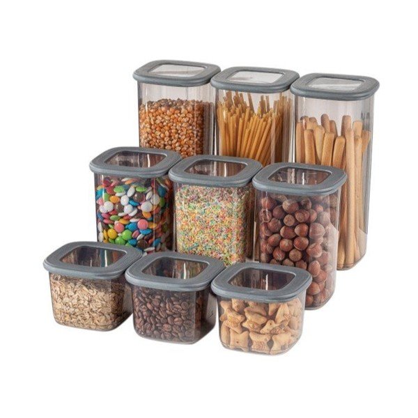 Posude za namirnice u setu 9 kom za čuvanje hrane Fresco – Hermia