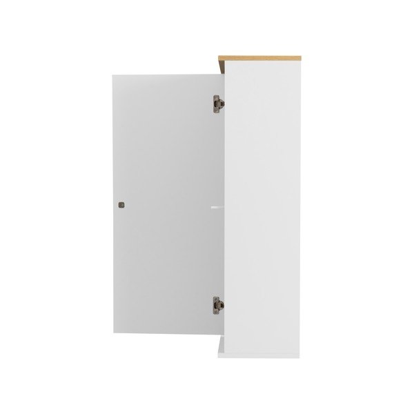 Bijela jednokrilna komoda s nogama od hrastovog drva s 3 police Tenzo Dot, visina 95 cm-image-4