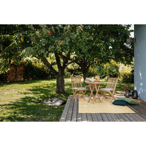 Vrtni blagovaonski stol od tikovine Bonami Essentials Oviedo, ø 70 cm-image-1