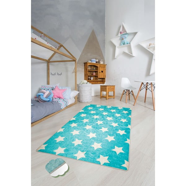 Plavi dječji protuklizni tepih Chilai Universe, 140 x 190-image-2