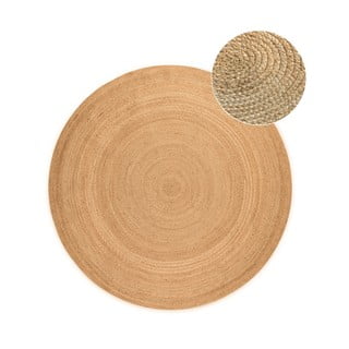 Obostrani okrugli tepih od jute u prirodnoj boji ø 140 cm Braided Gold – Hanse Home