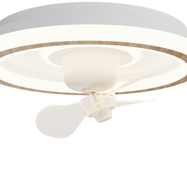 Bijela LED stropna svjetiljka s daljinskim upravljačem/s ventilatorom Alan Move – SULION-image-3