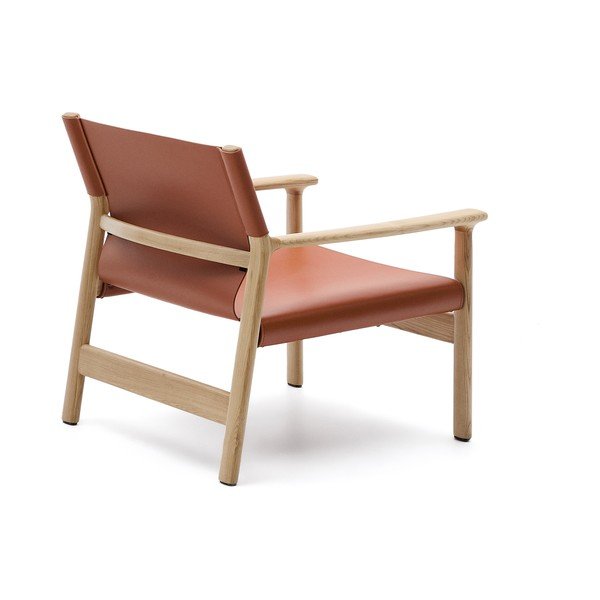 Konjak smeđa kožna fotelja Jan – Kave Home-image-4