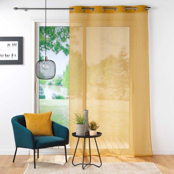Žuta  prozirna zavjesa 140x240 cm Casual – douceur d'intérieur-image-2