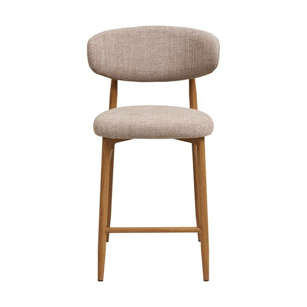 Bež/u prirodnoj boji podstavljena barska stolica (visine sjedala 65 cm) Levanto – House Nordic-image-2