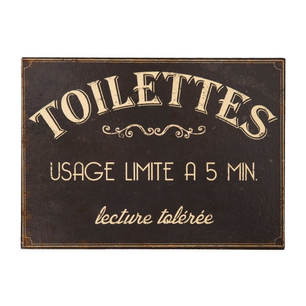 Metalni znak za WC Antic Line Usage Limite