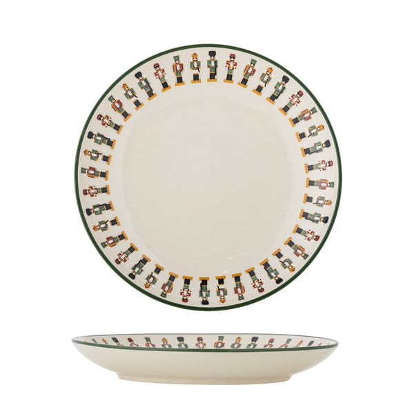 Krem desertni tanjur s božićnim motivom od kamenine ø 16 cm Jolly – Bloomingville-image-4