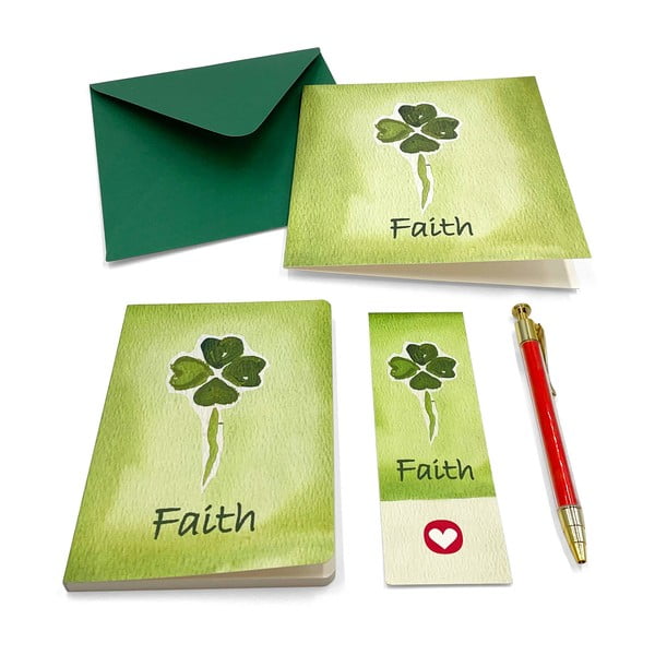 Poklon set za pisanje želja Four-Leaf Clover – Kartos