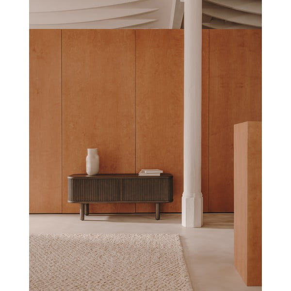 Tamno smeđa TV komoda u dekoru jasena 120x50 cm Mailen – Kave Home-image-1