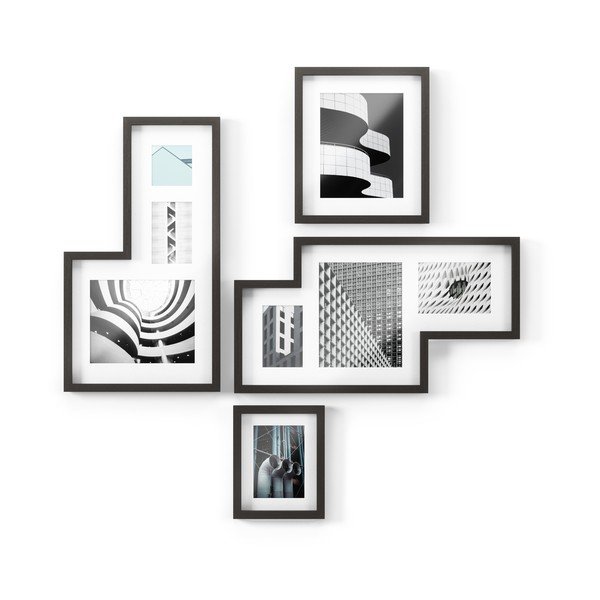 Crni plastični viseći okviri u setu 4 kom 69x38 cm Mingle – Umbra-image-2