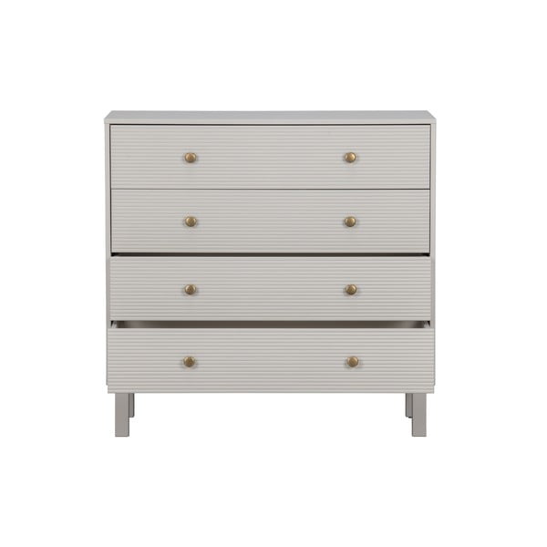 Svijetlo siva niska komoda od masivnog bora 94x91 cm Madu – WOOOD-image-3