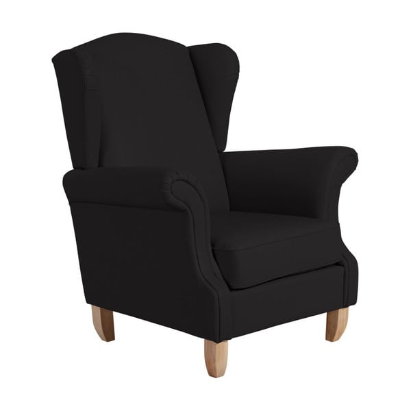 Crna fotelja s imitacijom kože Max Winzer Verita Leather