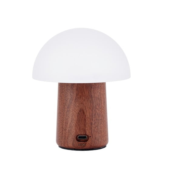 Bijela/u tamnoj prirodnoj boji LED stolna lampa (visina 12,5 cm) Alice Mushroom – Gingko