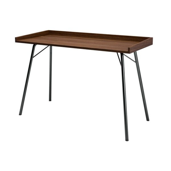 Radni stol s pločom u drvenom dekoru orah 52x115 cm Rayburn – Woodman