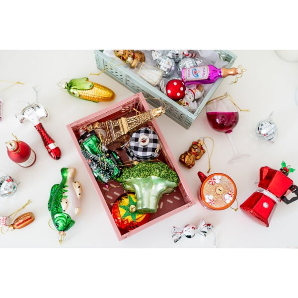 Stakleni ukrasi za božićno drvce u setu 4 kom Lucky Cat – Sass & Belle-image-4