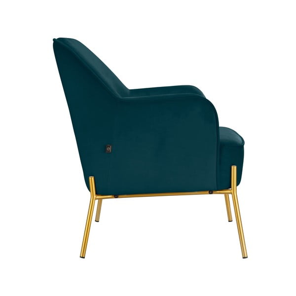 Fotelja od plavozelenog baršuna Runa - Støraa-image-1