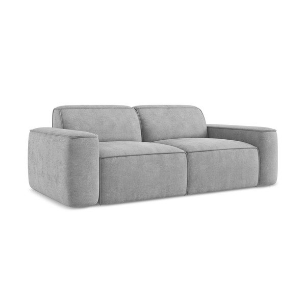 Svijetlo siva sofa od šenila 204 cm Omao – Makamii-image-1