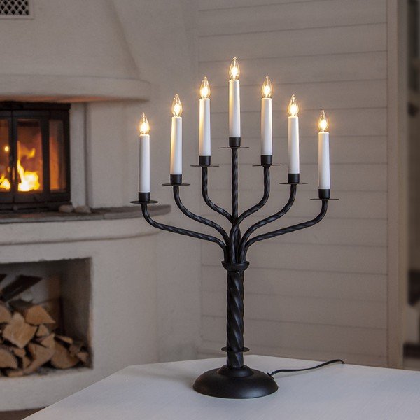 Crni božićni svjetlosni ukras Bore – Star Trading-image-1