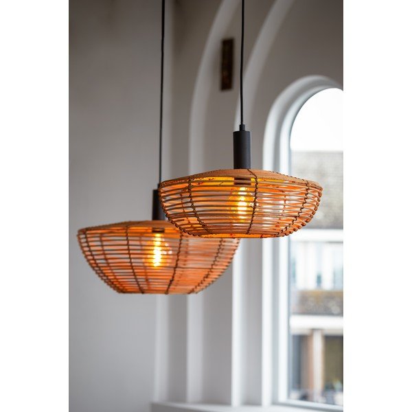 Stropna svjetiljka u prirodnoj boji sa sjenilom od ratana ø 50 cm Milan - Light & Living-image-1