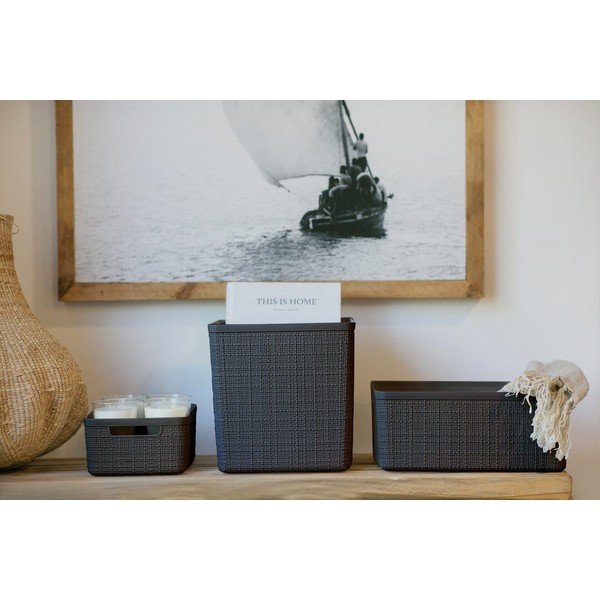 Tamno siva košara za odlaganje Curver Jute, 5 l-image-3