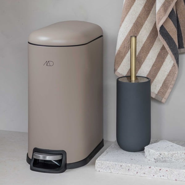 Antracitno siva keramička WC četka Lotus – Mette Ditmer Denmark-image-2