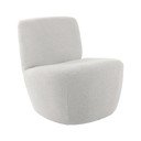 Bijela fotelja od bouclé tkanine Ada – Leitmotiv
