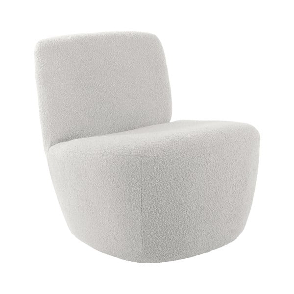 Bijela fotelja od bouclé tkanine Ada – Leitmotiv