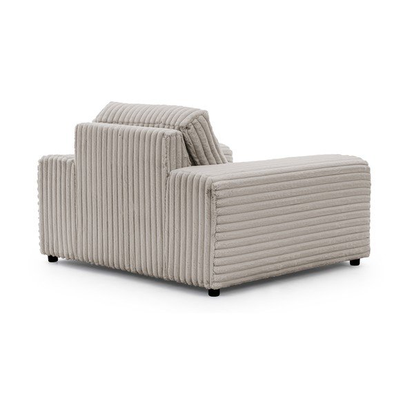 Svijetlo siva fotelja od samta Justin – Ropez-image-3