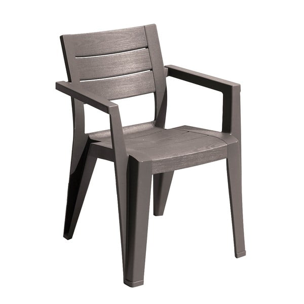 Tamno smeđa plastična vrtna stolica Julie – Keter