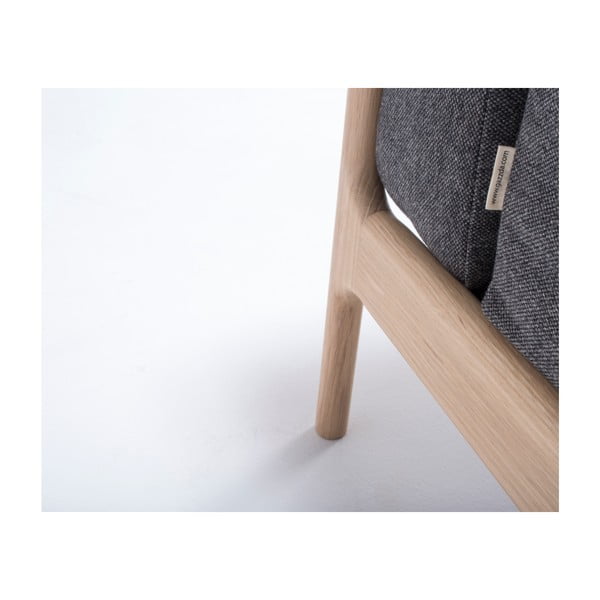 Fotelja od hrasta sa tamnosivim tekstilnim sjedalom Gazzda Fawn-image-4