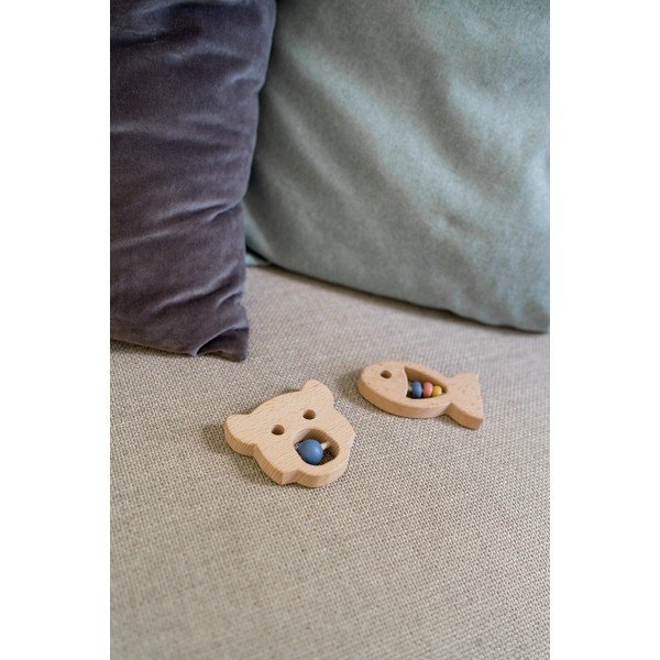 Set od 2 drvena hvataljke sa zvečkom Kindsgut Ring-image-1