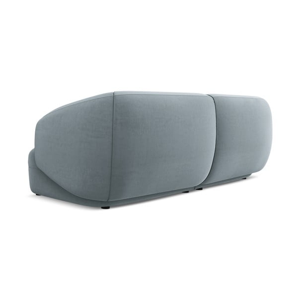 Svijetlo plava baršunasti sofa 232 cm Moana – Makamii-image-2