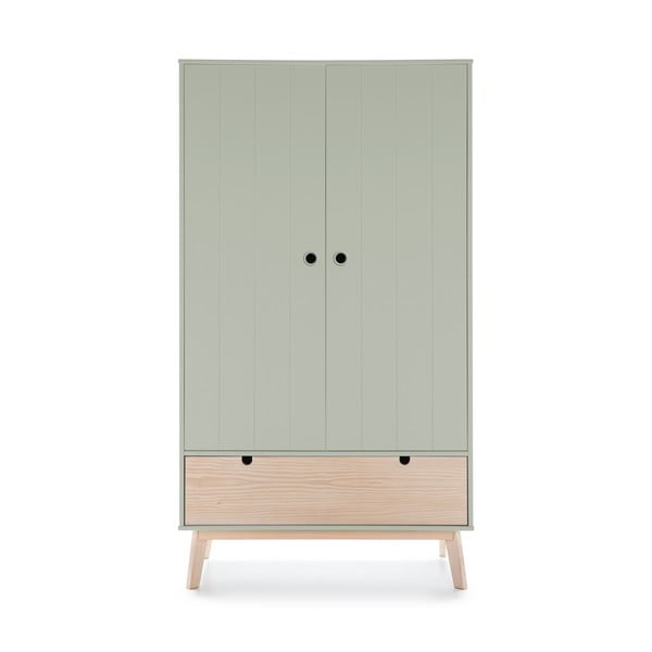 Zeleni dječji ormar s nogama od borovog drva Marckeric Kiara-image-2