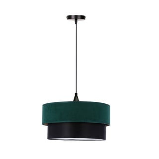 Petrolej zelena/crna viseća svjetiljka s tekstilnim sjenilom ø 35 cm Solanto – Candellux Lighting