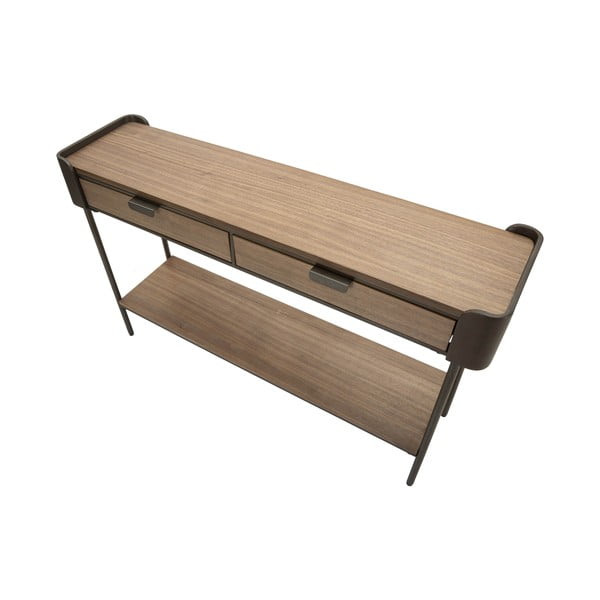 Smeđi pomoćni stol od masivne jele 31x120 cm Toronto – Mauro Ferretti-image-4