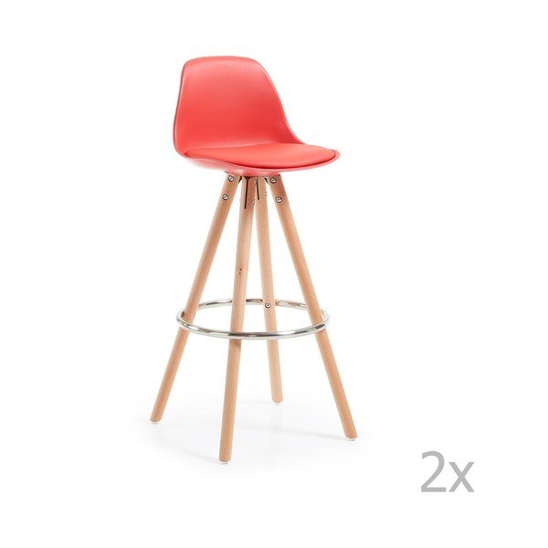 Set od 2 crvene La Forma Stag barske stolice