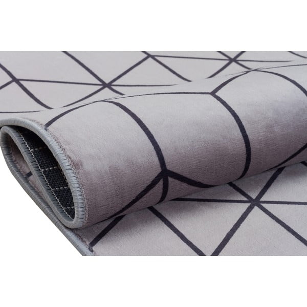 Sivi perivi tepih 160x100 cm - Vitaus-image-3