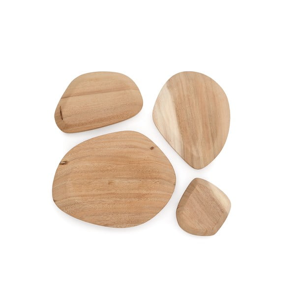 Drveni zidni ukrasi u setu 4 kom Selem – Kave Home