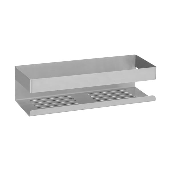 Samodržeća kupaonska polica od nehrđajućeg čelika u mat srebrnoj boji Genova - Wenko-image-2