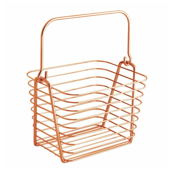 Narančasta metalna viseća košara iDesign, 21,5 x 19 cm