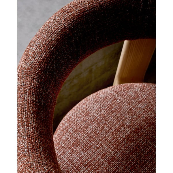 Blagovaonska stolica od čvrste jeseni u prirodnoj boji/boja terakote Granite – Kave Home-image-2